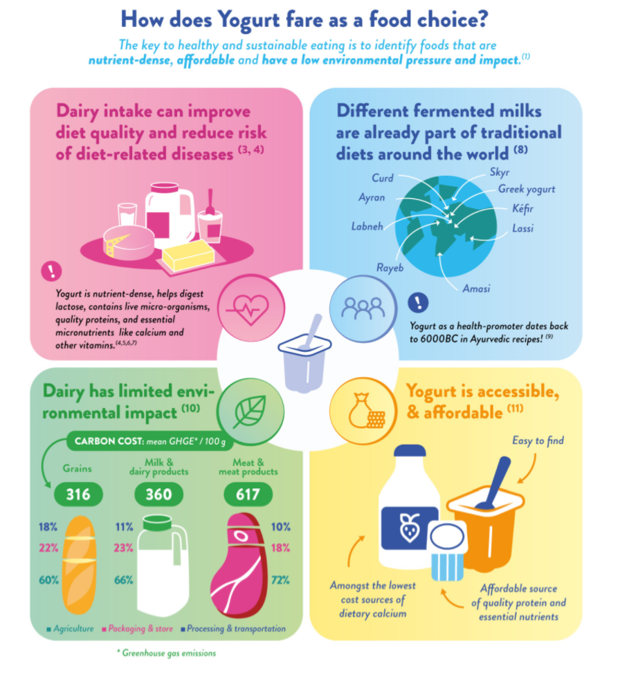 Yogurt as food choice in a sustainable healthy diet - YINI